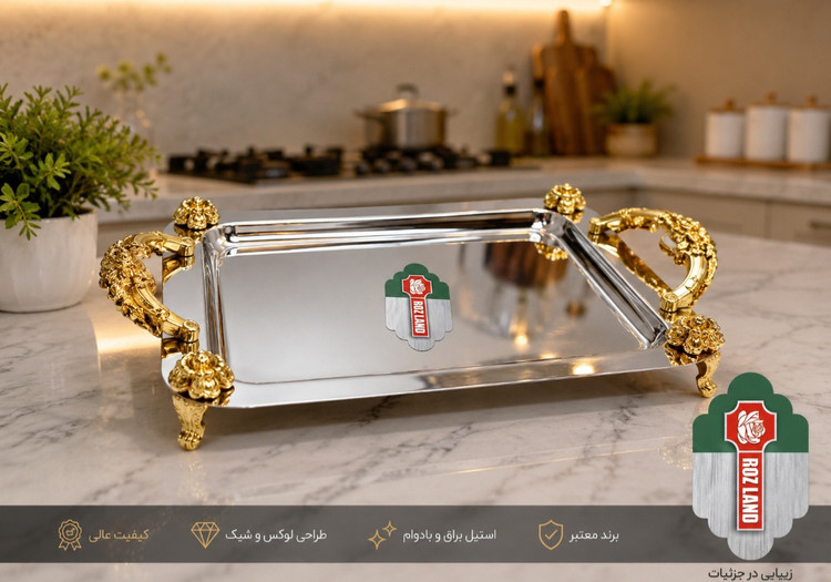 سینی استیل برند رزلند کوچک
