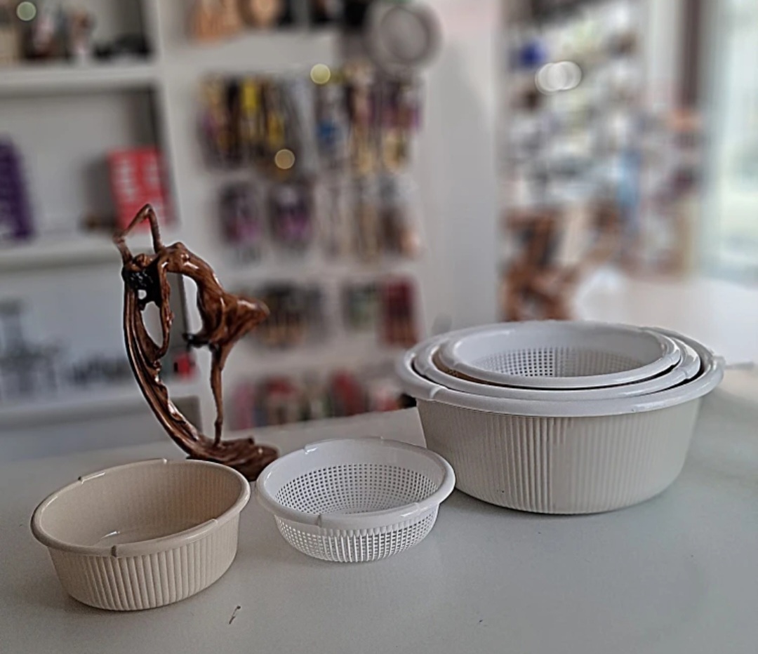 ست ۶ پارچه آبکش و لگن دومان مدل هیوا سایز ۲ تا ۴